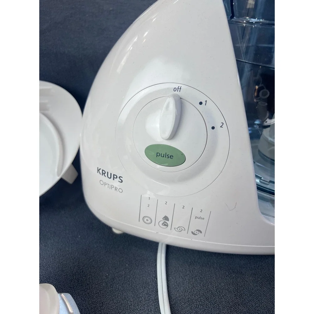 Krups OptiPro Model 705 Food Processor White 400W with Attachments Made France